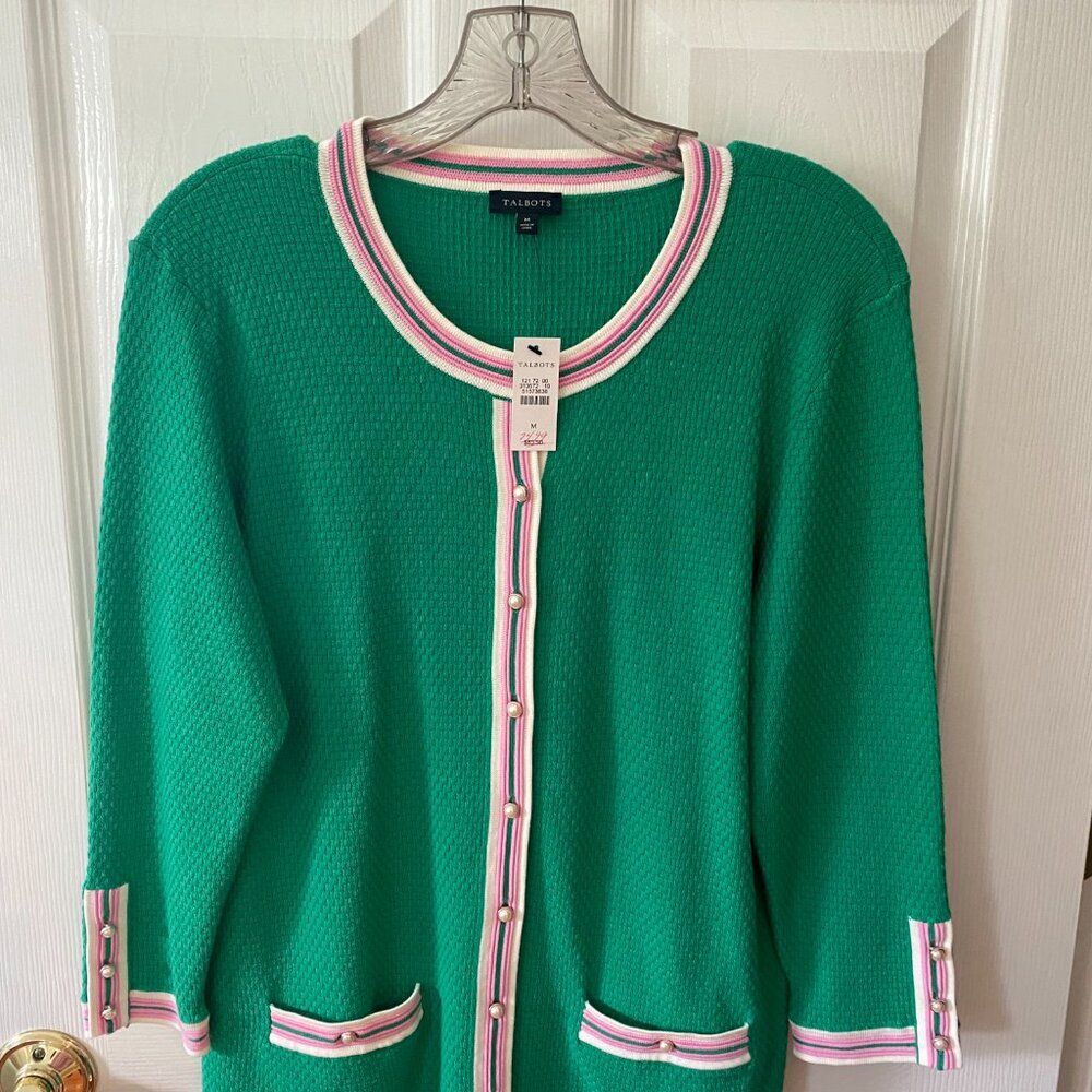 Talbots Green Cardigan